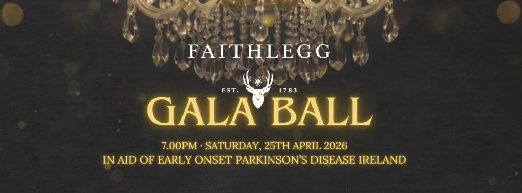 Banner for the EOPD Gala Ball at Faithlegg Hotel