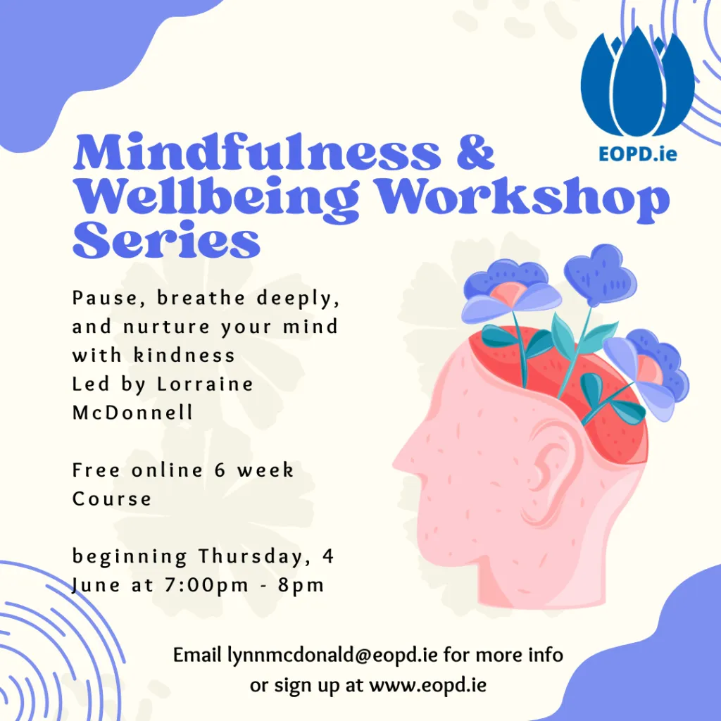 Poster for the Mindfulness and Wellbeing workshop series